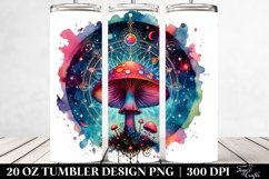 Vibrant Magical Mushroom Clipart 20 Oz Tumbler Product Image 2