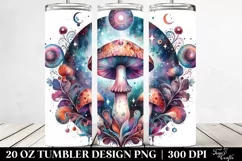 Vibrant Magical Celestial Mushroom 20 Oz Tumbler Product Image 2