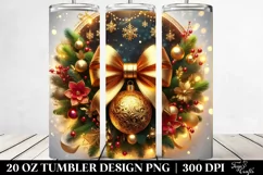 Vibrant Christmas Bow Clipart, High-Res 20 Oz Tumbler Product Image 2