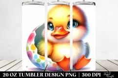 20 Oz Tumbler Sublimation | Smiling Baby Duckling | Product Image 2
