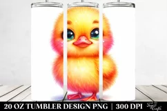 20 Oz Tumbler Sublimation | Smiling Baby Duckling | Product Image 2