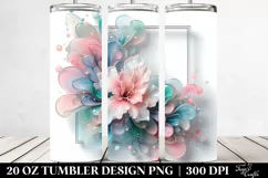 Abstract Azalea Watercolor Splash 20 Oz Tumbler Product Image 2