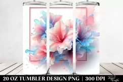 Abstract Azalea Watercolor Splash 20 Oz Tumbler Product Image 2