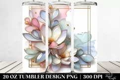 Abstract Pastel Magnolia Art 20 Oz Tumbler Product Image 2