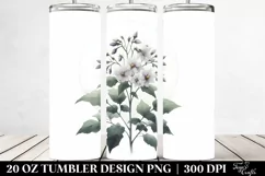 Simple Nightshade Watercolor Image | 20 oz Tumbler Product Image 2