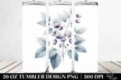 Simple Nightshade Watercolor Image | 20 oz Tumbler Product Image 2