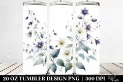 Simple Nightshade Watercolor Image | 20 oz Tumbler Product Image 2