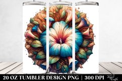 Abstract Wooden Morning Glory | 20 Oz Tumbler Product Image 2
