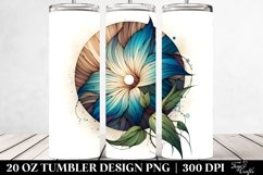 Abstract Wooden Morning Glory | 20 Oz Tumbler Product Image 2