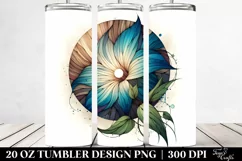 Abstract Wooden Morning Glory | 20 Oz Tumbler Product Image 2