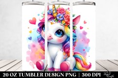 Baby Unicorn Drawing | 20 oz Tumbler Product Image 2