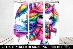 Baby Unicorn Drawing | 20 oz Tumbler Product Image 2