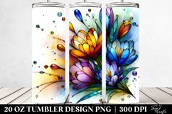Colorful Stained with Crocus | 20 Oz Tumbler Product Image 2