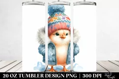 Baby Chicken in Winter Clothes | 20 oz Tumbler Product Image 2