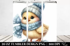 Baby Chicken in Winter Clothes | 20 oz Tumbler Product Image 2
