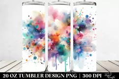 Colorful Watercolor Background | 20 Oz Tumbler Product Image 2