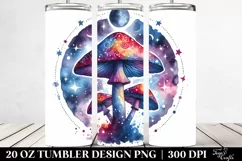 Vibrant Magical Mushroom Clipart 20 Oz Tumbler Product Image 2
