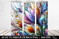 Colorful Stained with Crocus | 20 Oz Tumbler Product Image 2