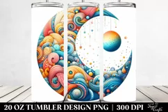 Colorful Whimsical Moon | 20 Oz Tumbler Product Image 2