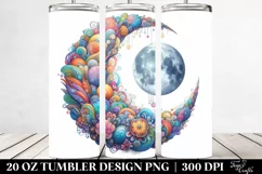 Colorful Whimsical Moon | 20 Oz Tumbler Product Image 2