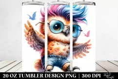 Baby Owl Jumping Proudly | 20 oz Tumbler Product Image 2