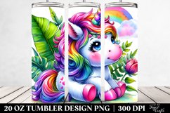 Funny Baby Unicorn Drawing | 20 oz Tumbler Product Image 2