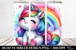 Funny Baby Unicorn Drawing | 20 oz Tumbler Product Image 2