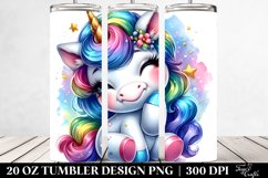 Funny Baby Unicorn Drawing | 20 oz Tumbler Product Image 2