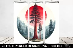 Abstract Redwood Centered Clipart | 20 Oz Tumbler Product Image 2