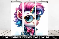 Cute Baby Unicorn Posed Happily | 20 oz Tumbler Product Image 2