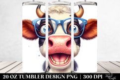 Funny Cow Portrait | 20 oz Tumbler Product Image 2