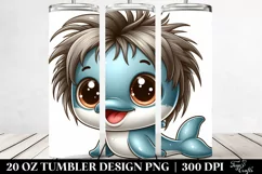 Crazy Baby Dolphin | 20 Oz Tumbler Product Image 2