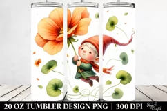 Floating Gnome Nasturtium | 20 Oz Tumbler Product Image 2