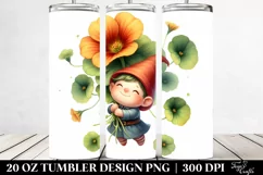 Floating Gnome Nasturtium | 20 Oz Tumbler Product Image 2
