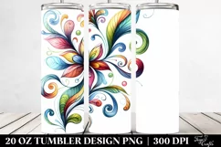 Watercolor Whimsical Flower | 20 Oz Tumbler Product Image 2