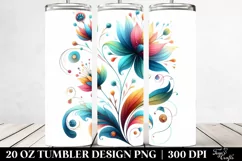 Watercolor Flowers | 20 Oz Tumbler Product Image 2