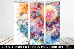 Colorful Watercolor Abstract Colorful Sun | 20 Oz Tumbler Product Image 2