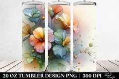 Glossy Nasturtium Watercolor Clipart 20 Oz Tumbler Product Image 2
