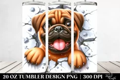 Funny Bullmastiff Ice | 20 Oz Tumbler Product Image 2