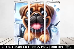 Funny Bullmastiff Ice | 20 Oz Tumbler Product Image 2