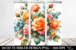 Colorful Orange Roses | 20 oz Tumbler Product Image 2