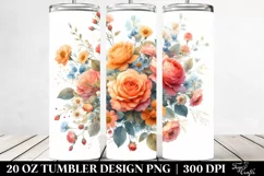 Colorful Orange Roses | 20 oz Tumbler Product Image 2