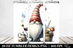 Simple Vintage Gnome Watercolor Tumbler Product Image 2