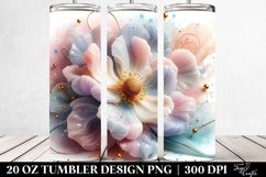 Glossy Anemone Watercolor Clipart 20 Oz Tumbler Product Image 2