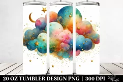 Colorful Watercolor Cloud | 20 Oz Tumbler Product Image 2