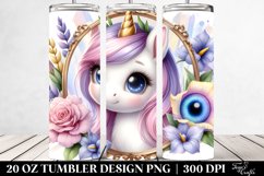 Cute Baby Unicorn Pastel Clipart | 20 oz Tumbler Product Image 2