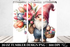 Whimsical Gnome Tulip Tumbler | 20 Oz Product Image 2