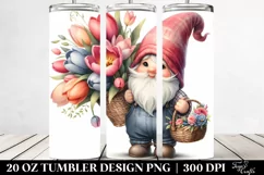 Whimsical Gnome Tulip Tumbler | 20 Oz Product Image 2