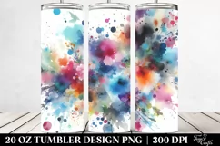 Colorful Watercolor Splash | 20 oz Tumbler Product Image 2