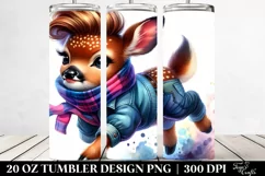 Baby Deer Running 20 Oz Tumbler Product Image 2